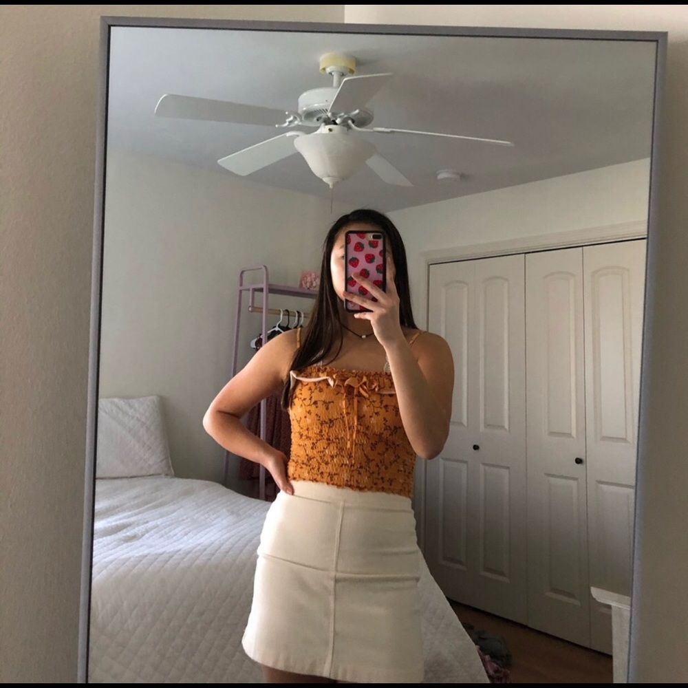 F21 cropped floral top